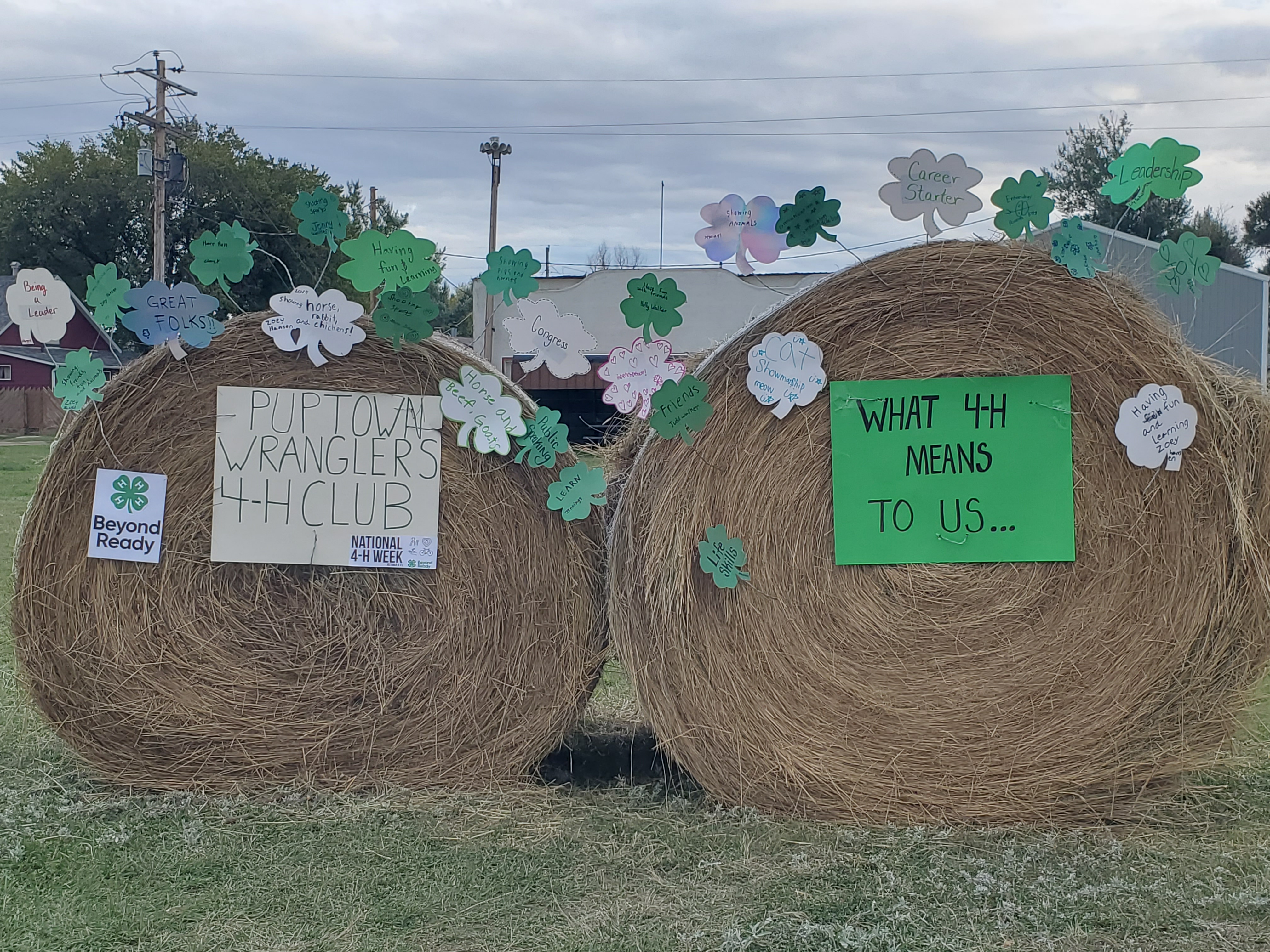 4-H Week Bale Display